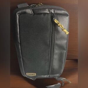 Chums Black Belt Bag with Gold Accents